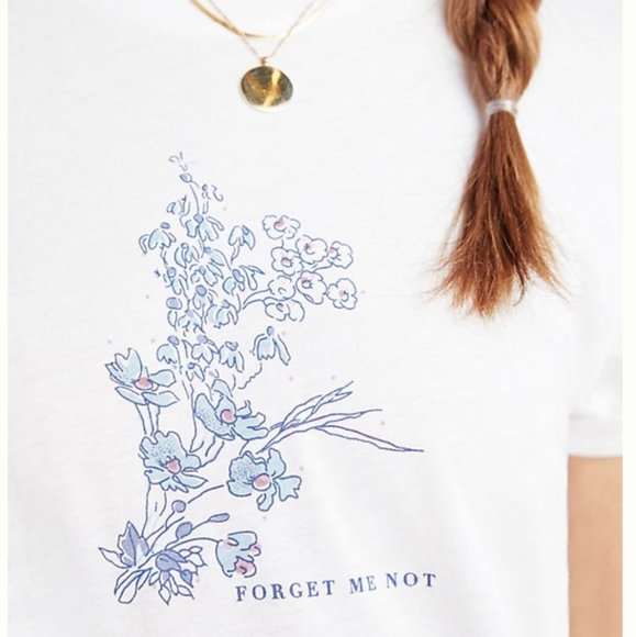 Anthropologie Forget-Me-Not Graphic Tee - Picture 3 of 8